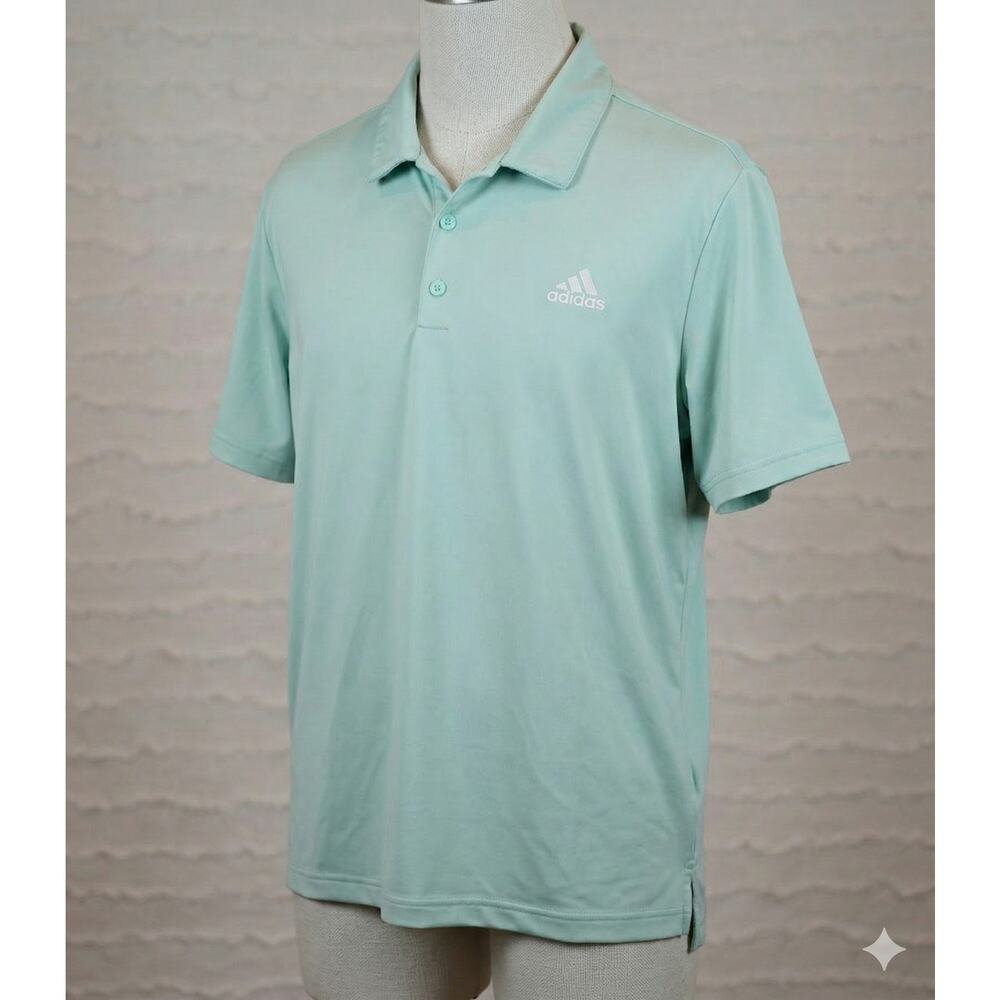 Men’s Adidas Golf Polo Shirt – Size XL - Light Aqua